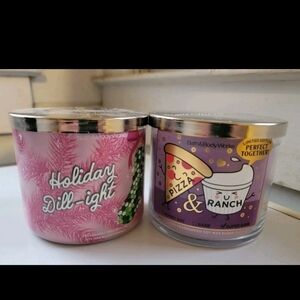 2x Bath & Body Works 14.5 oz Candles *Pizza & Ranch, Holiday Dill-ight*